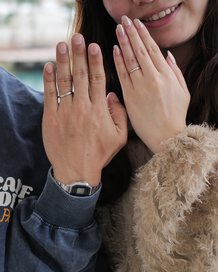 結婚指輪はデザイン重視でしたが、沖縄のミンサー柄を見て意味の大切さにも気づきました