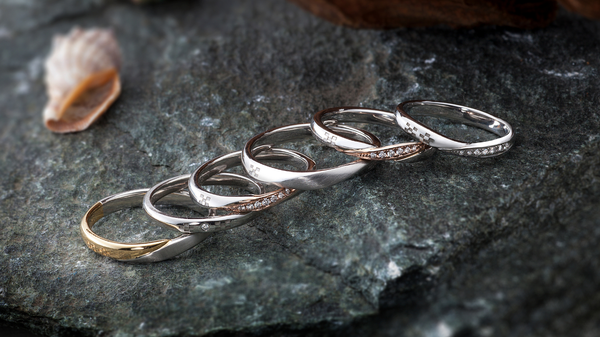 琉球杢目ミンサー柄の結婚指輪