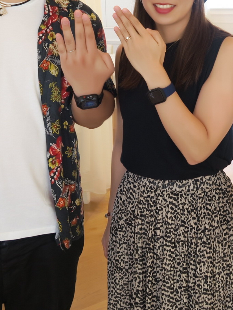 沖縄県の結婚指輪婚約指輪専門店ムクベルでミンサー柄入りの結婚指輪婚約指輪を購入したお客様の口コミ