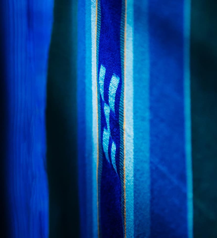 琉球杢目　沖縄ミンサー模様が施された織物　